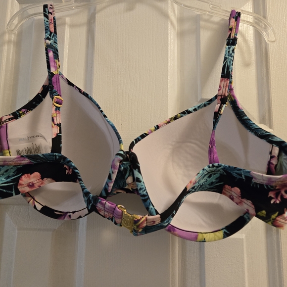 3 PIECE SET Floral Swim Skirt and Bikini Bottom Set And Top - Picture 10 of 10